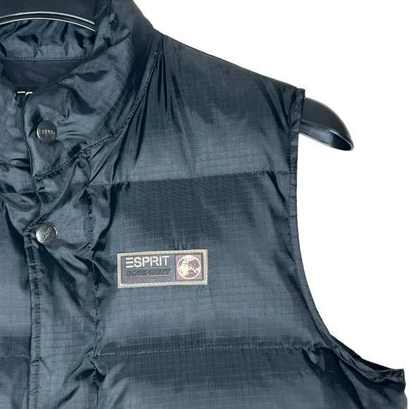 Esprit Men Equipment Arctic Black Button Puffer Down Feather Vest  Size L - Picture 7 of 13